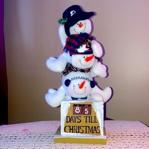 - Country Farmhouse Style Decor Snowman Christmas Countdown - Great Condit…